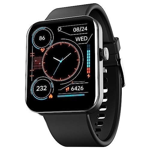 boAt Wave Leap Call Smart Watch with 1.83" HD Display, Advanced Bluetooth Calling, Coins,Multiple Watch Faces, Multi-Sports Modes, IP68, HR & SpO2, Metallic Design, Weather Forecasts(Active Black)