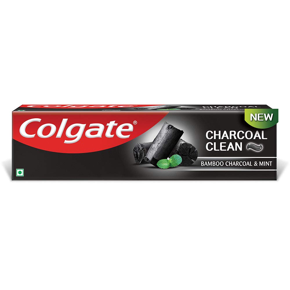 Colgate Charcoal Clean Black Gel Toothpaste, 120g, Bamboo Charcoal and Wintergreen Mint for a Clean Mouth Experience