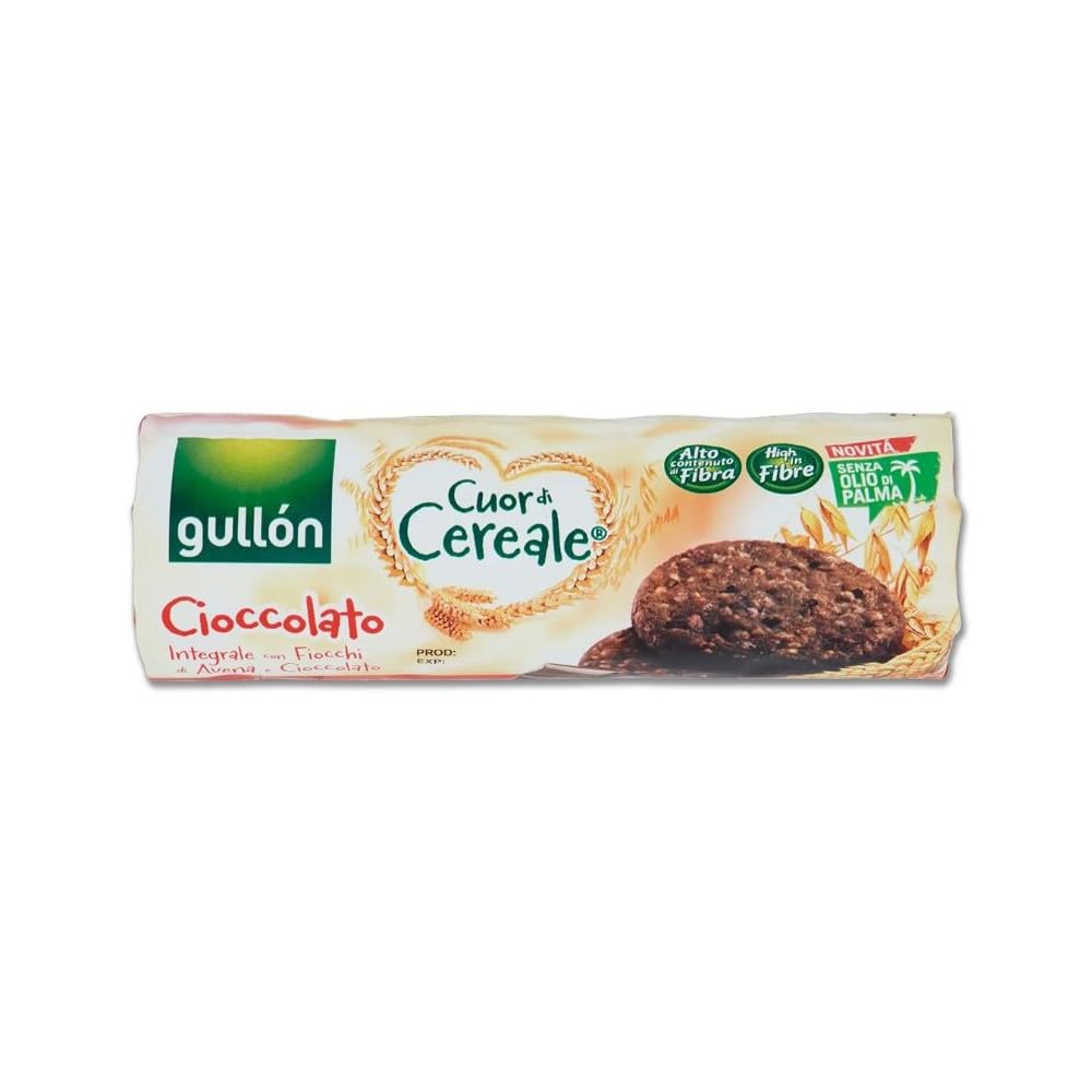 Biscotti Gullòn Cuor di Cereale Cioccolato (Gullon Whole Grain With Rolled Oats and Chocolate 280g)