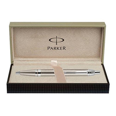 Parker Odyssey Chrome Trim Blue Fountain Ball Pen | Body Color - Silver | Ink Color - Blue