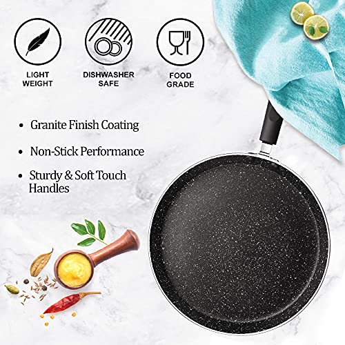 MILTON Pro Cook Granito Induction Omni Tawa, 32 cm, Black, Aluminium