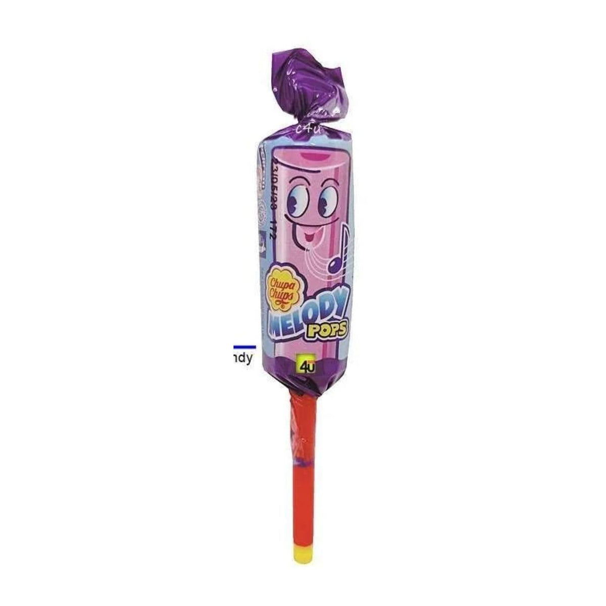COUGAR Chupa Chup Melody Pops Grape Flavour Whistle Lollipop Pack of 6x15g Each (Imported Malaysia)