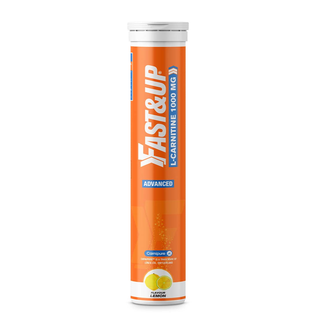 FAST&UP L-Carnitine Tartrate 1000mg (Pack of 20 Effervescent Tablets,Lemon Flavor)