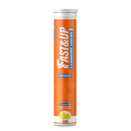 FAST&UP L-Carnitine Tartrate 1000mg (Pack of 20 Effervescent Tablets,Lemon Flavor)