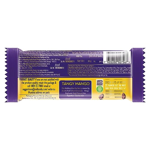 Cadbury Dairy Milk Tangy Mango Madbury Chocolate Bar, 36 g (Pack of 10)