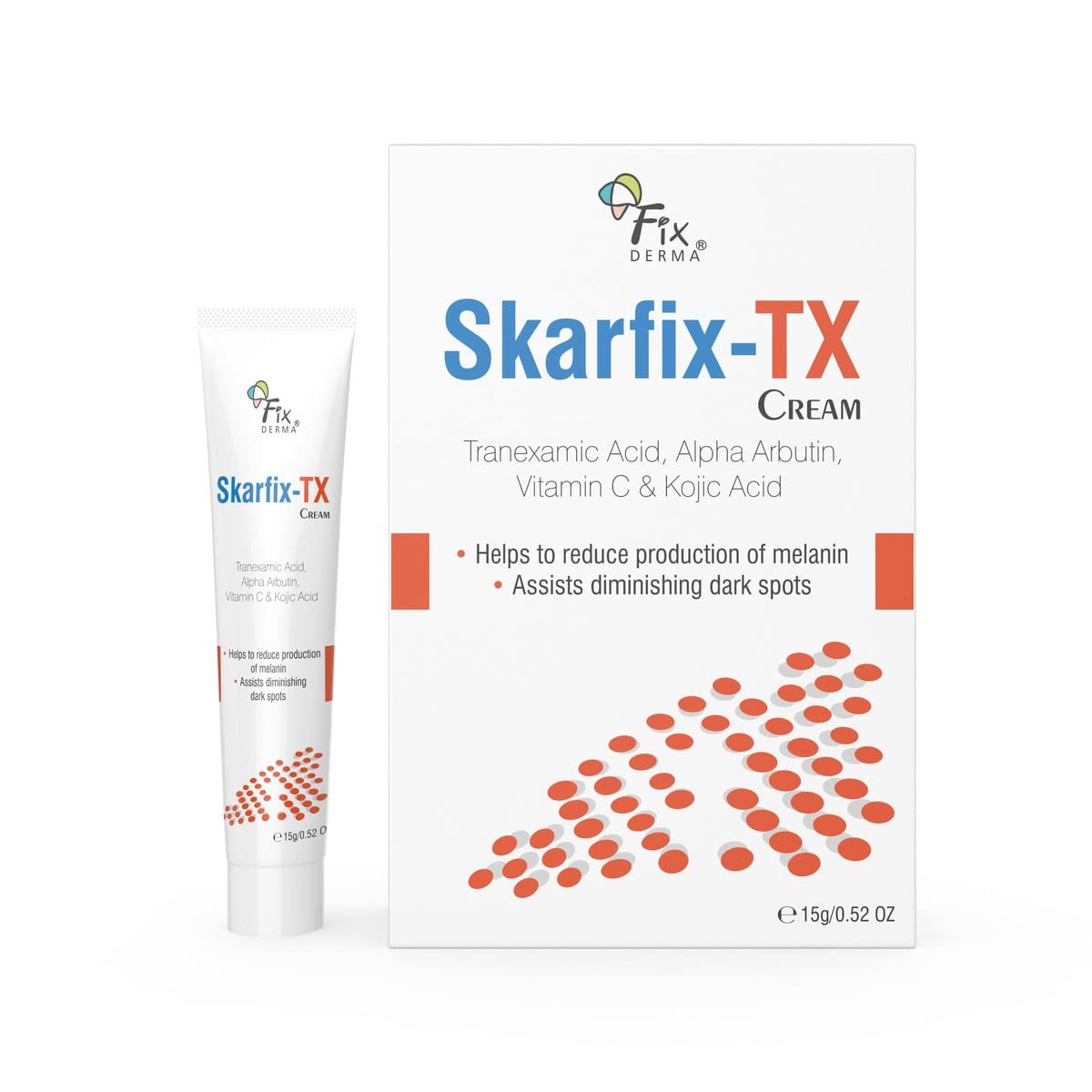 Fixderma 10% Tranexamic Acid + 2% Kojic Acid + 1% Arbutin SKARFIX -TX Face Cream - 15 gm