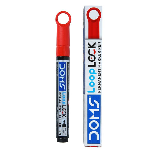 Doms Refilo Non-Toxic Hi-Tech Refillable Loop Lock Permanent Marker Pens