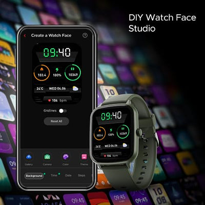 boAt Wave Style Call Smart Watch with Advanced BT Calling Chip,DIY Watch Face Studio, Coins, 1.69" HD Display, Health Ecosystem, Live Cricket Scores, Quick Replies, HR & SpO2(Olive Green)