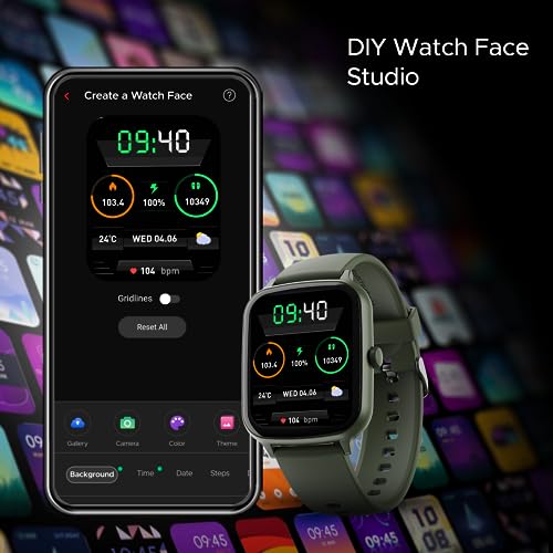 boAt Wave Style Call Smart Watch with Advanced BT Calling Chip,DIY Watch Face Studio, Coins, 1.69" HD Display, Health Ecosystem, Live Cricket Scores, Quick Replies, HR & SpO2(Olive Green)