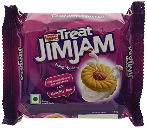 Britannia Treat Jim Jam Cream Biscuits, 150g