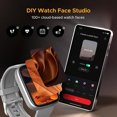 boAt Ultima Chronos Smart Watch with 1.96" AMOLED Display,Advanced BT Calling,Coins,DIY Watch Face Studio,Female Wellness,HR&SPO2 Monitoring,Energy&Sleep Score,IP67(Cool Grey)