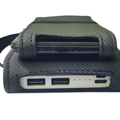 aCrafts Shock Proof Pouch Case Wallet Cover Protector for Ambrane 27000mAh Power Bank with 20W Fast Charging (Black)