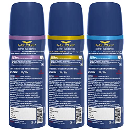 3x Park Avenue Original Deodorant Set For Men 150ml Each (Combo Of 3)