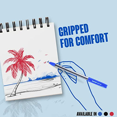 Reynolds Jiffy 0.5mm Gel Pen - 15 Blue, 5 Black & 5 Red, Pack of 25