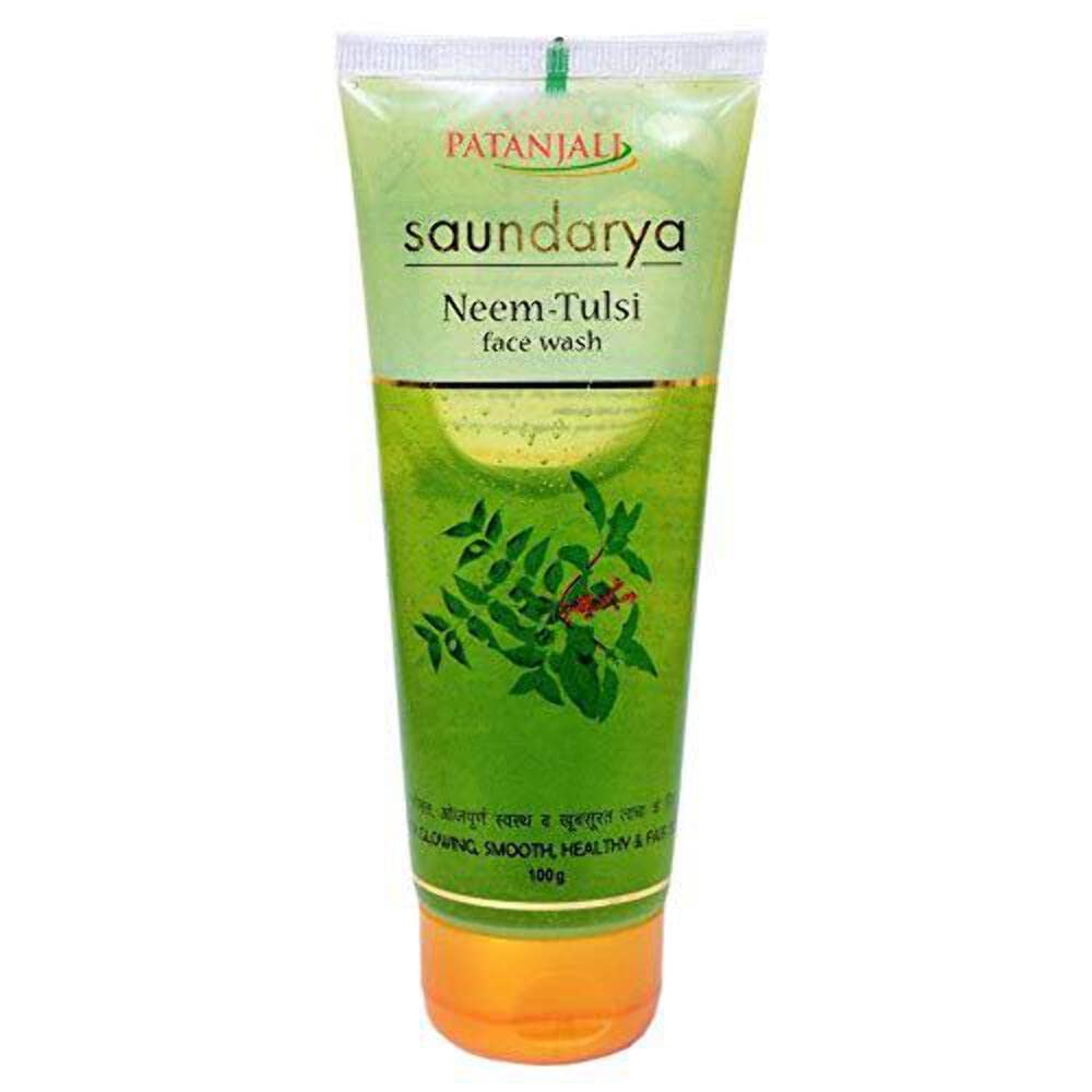 5x Patanjali Saundarya Face Wash, Neem Tulsi, Pack of 5 - 100 g each