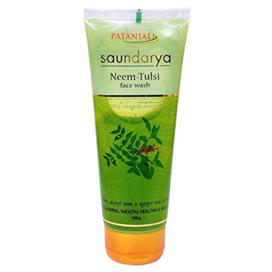 5x Patanjali Saundarya Face Wash, Neem Tulsi, Pack of 5 - 100 g each