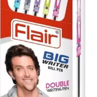 Flair 0.7 mm Big Writer Ball Pen 10 Pcs Set - Blue Ink