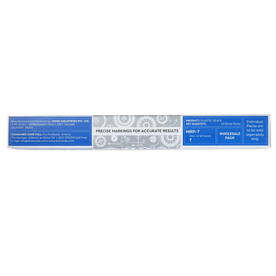 DOMS M Tech 20cm Transparent Broad Scale (Pack of 10)