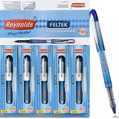 Reynolds Feltek 0.7mm Ball Pen - Blue Ink, Pack of 5