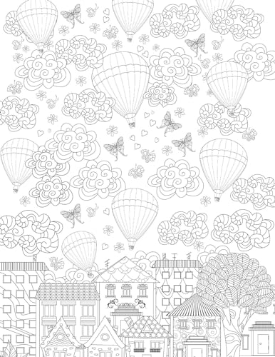 Cityscape- Colouring Book for Adults (Adult Coloring Activity Book)