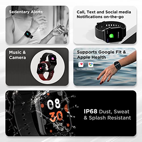 boAt Wave Lite Smart Watch with 1.69" HD Display, Sleek Metal Body, HR & SpO2 Level Monitor, 140+ Watch Faces, Activity Tracker, Multiple Sports Modes, IP68 & 7 Days Battery Life(Active Black)