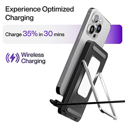 Ambrane 15W Wireless Charging Stand with Digital Display & Alarm Setting for iPhone 14/13/12 Series, Galaxy S23/S22/S21/S20/Note20 Series, Airpods & Other Qi Devices (Powerpod Pro, Black)