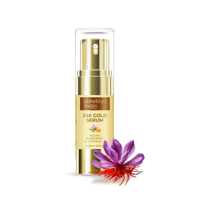Abhekhya Twam Gold Serum for Radiant, Bright Youthful Skin with Anti Aging formula, Luminous Primer for Face Makeup 30 ml