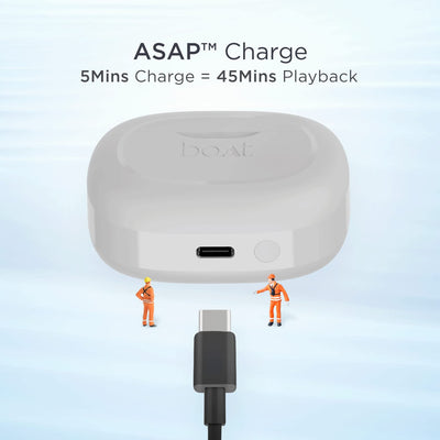 boAt Airdopes 393ANC True Wireless in Ear Earbuds with 32dB Hybrid ANC, Quad Mics with ENx™ Tech, 30 Hours Playback,Beast™ Mode,ASAP™ Charge,Ambient Mode,Bluetooth v5.2 IWP™, IPX5(Ivory White)