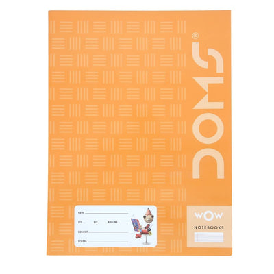 Doms Brown Cover Notebook | Five Lines With Gap | 57GSM | 172 Pages | 18 x 24 cm | Pack of 6
