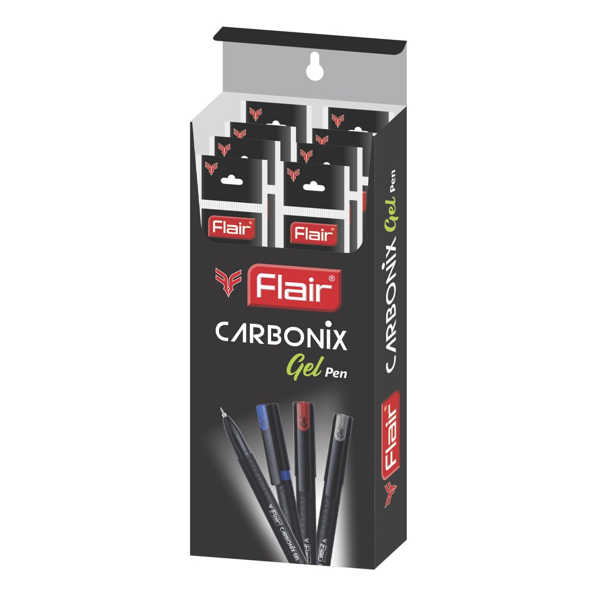 Flair Carbonix 0.5 mm Gel Pen 10 Pcs - Blue Ink