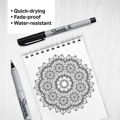Sharpie Ultra Fine Tip Permanent Marker, Black, 2 Markers