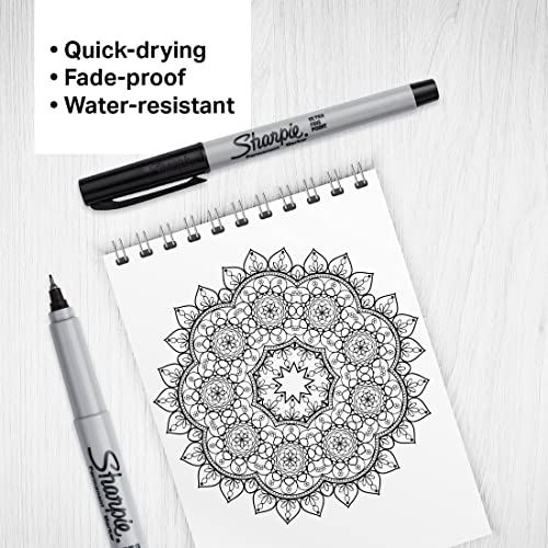 Sharpie Ultra Fine Tip Permanent Marker, Black, 2 Markers