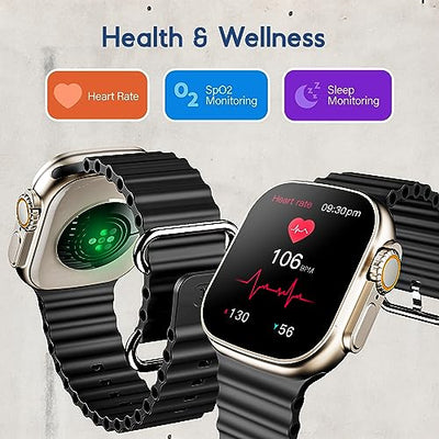 boAt Wave Elevate Smart Watch with 1.96" Display, BT Calling, Functional Crown, AI Voice Assistant, Built-in Game, HR & SPO2 Monitoring and Stress Monitoring, IP67(Active Black)