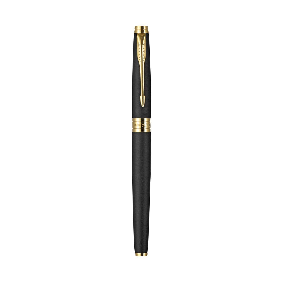 Parker Aster Matte Black Roller Ball Pen with Wallet ( Gold Trim)