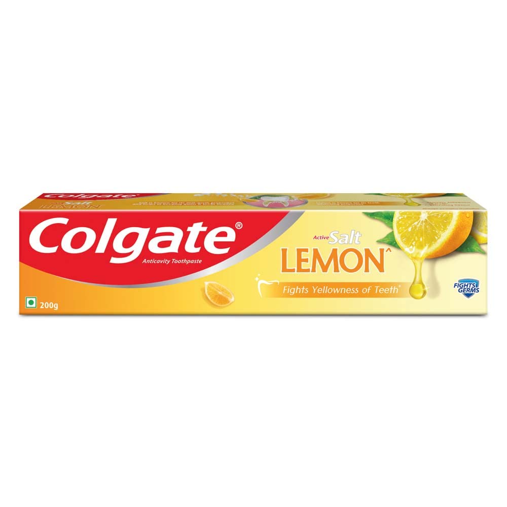 5x Colgate Active Salt Lemon Toothpaste , Pack of 5 (200g each)