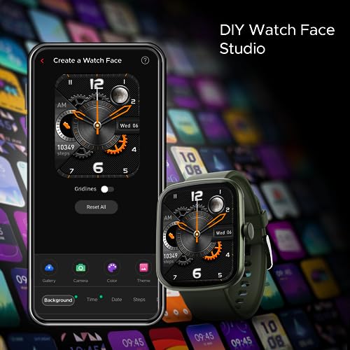boAt Wave Style Smart Watch with 1.69" Square HD Display, DIY Watch Face Studio, Coins,HR & SpO2 Monitoring,7 Days Battery Life, Crest App Health Ecosystem, Multiple Sports Modes(Olive Green)
