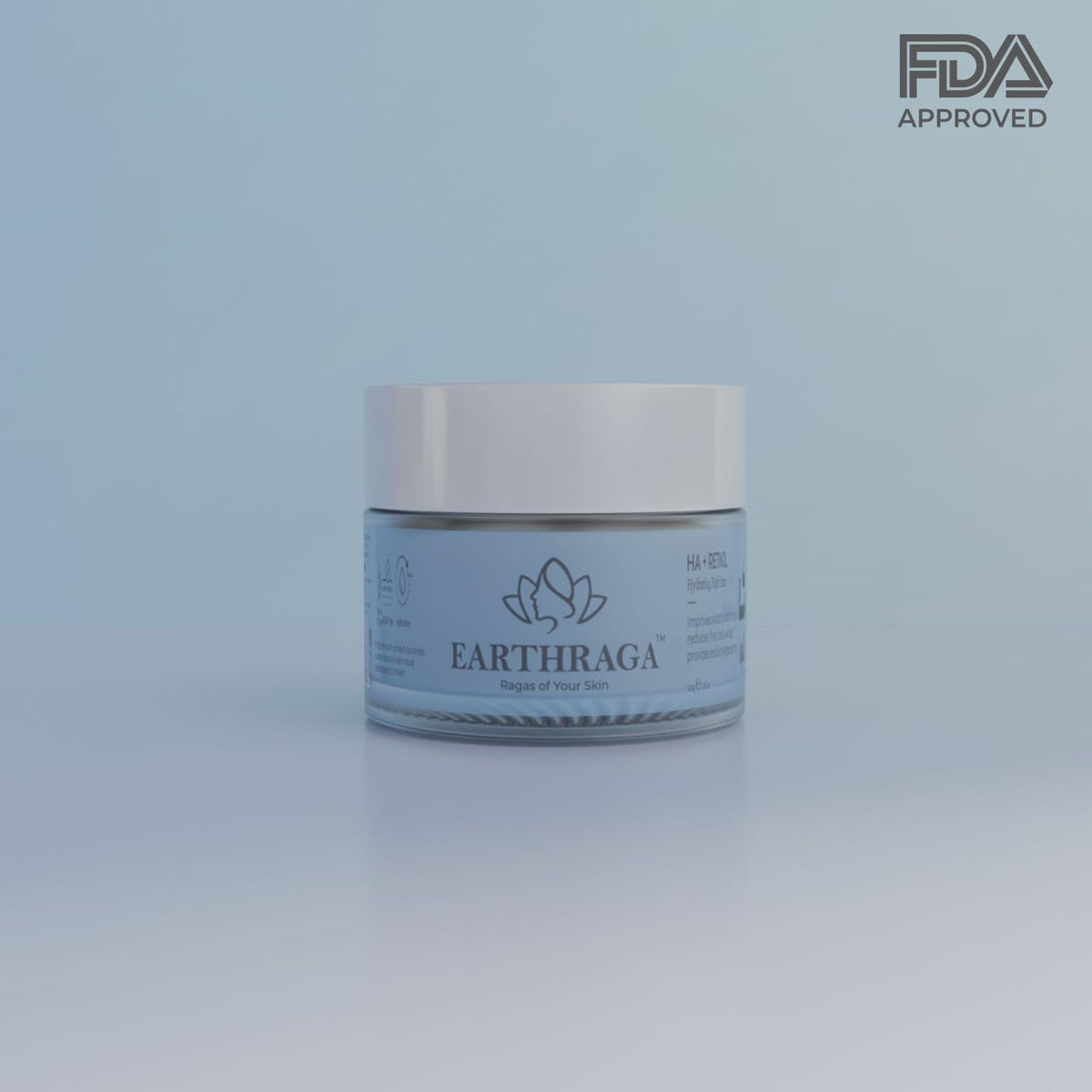 EARTHRAGA Anti Ageing & Skin Brightening HA+Retinol Night Cream with Niacinamide and Aquaxyl 50 gm | Locks Moisture In Skin | Reduces Pores | Evens Skin-Tone