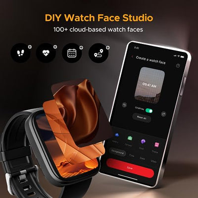 boAt Ultima Chronos Smart Watch with 1.96" AMOLED Display,Advanced BT Calling,Coins,DIY Watch Face Studio,Female Wellness,HR&SPO2 Monitoring,Energy&Sleep Score,IP67(Active Black)