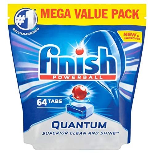 Finish Quantum Powerball Dishwasher Detergent Tablets Ultimate Clean and Shine, 64ct