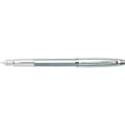 Sheaffer Gift 100 Brushed Chrome Fountain pen with Chrome Trim | Fountain Pen Medium Nib | Pen Set for Gift