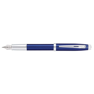 Sheaffer Gift 100 Glossy Blue Fountain pen with Chrome Plated Trim | Fountain Pen Medium Nib | Pen Set for Gift