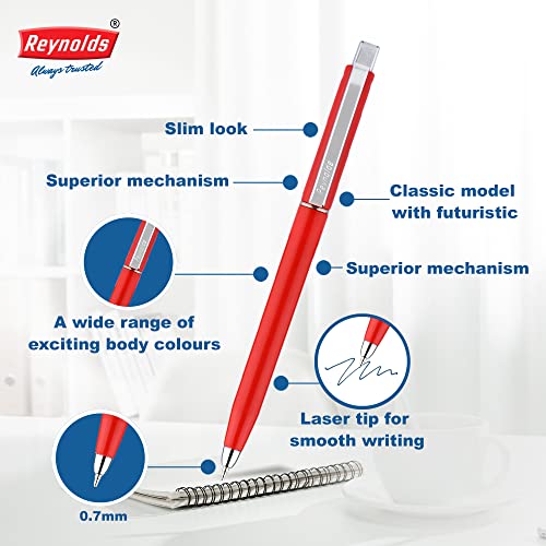 Reynolds Jetter 0.7mm Ball Pen - Blue Ink, Pack of 20