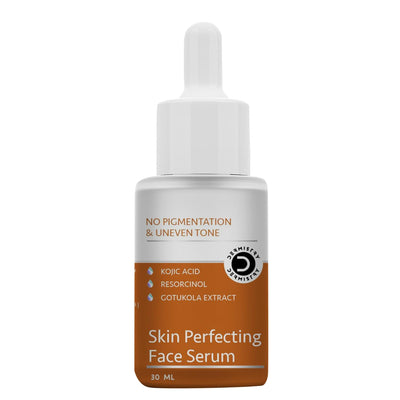 Dermistry 2% Kojic Acid Pigmentation Dark Spots Tan Removal Face Serum, Skin Lightening Brightening Glowing Fairness Glow Men Women, Removes Melasma Blemishes Acne Marks Uneven Tone Tanning