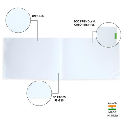 Doms Orange Drawing Book - Plain