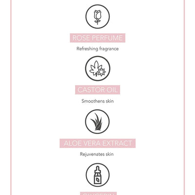 8x Fabessentials Wild Rose Glycerin Bathing Bar | with Castor Oil & Aloe Vera | for Refreshing, Nourishing and Cleansing Skin | Vegan & Toxin Free - 100 gm Pack of 8