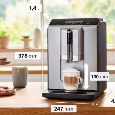 Bosch VeroCafe Series 2, Fully Automatic Espresso Machine Silk Silver