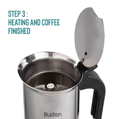 Budan Induction Moka Pot 6 Cup Stainless Steel Espresso Maker, stovetop coffee maker