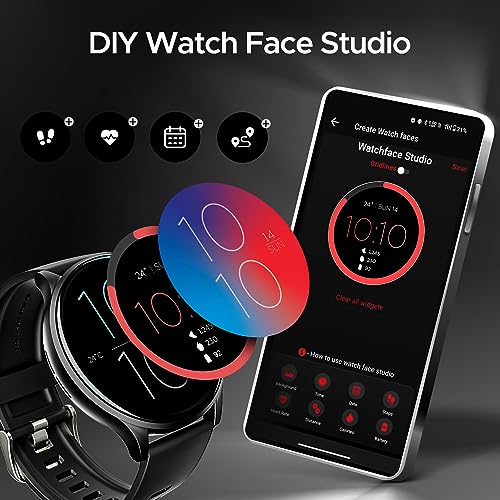 boAt Lunar Orb Smart Watch with 1.45" AMOLED Display, BT Calling, DIY Watch Face Studio, Coins, Crest App Health Ecosystem, Live Cricket&Football Scores, IP67(Active Black)