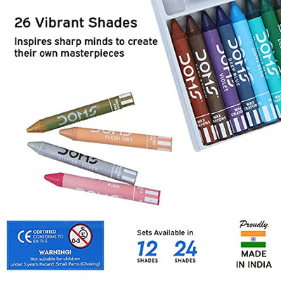 Doms Colouring Smart Kit Mega Gift Pack | Colouring Set for Kids | Best for School, College & Office | 25 Assorted Items | Colour Pencil, Wax Crayons, Sketch Pen, Drawing Book Stationery