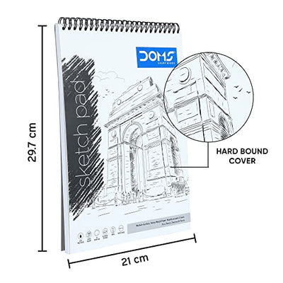 DOMS Sketching Smart Kit Mega Gift Pack | Sketching Set for Kids | Best for School, College & Office | Sketching Pencil Set, Colour Pencils, Sketch Pad, DOMS Brush Pen | DOMS Stationery